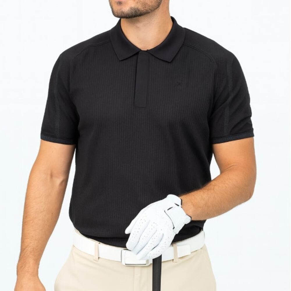 PXG Nick Jonas Hybrid Polo Shirt Mens XXL Black Knit Golf Performance Limited